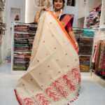 সূতি শাড়ি-অফ হোয়াইট